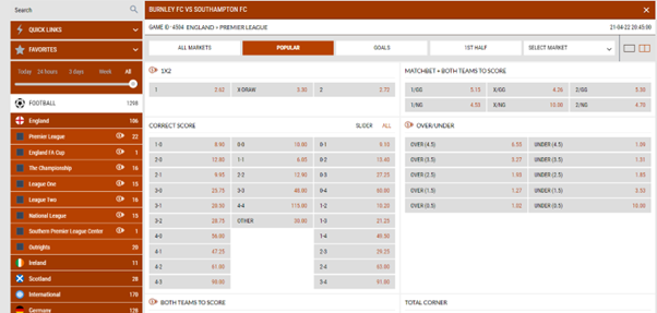 Football Bets & Bet Types –